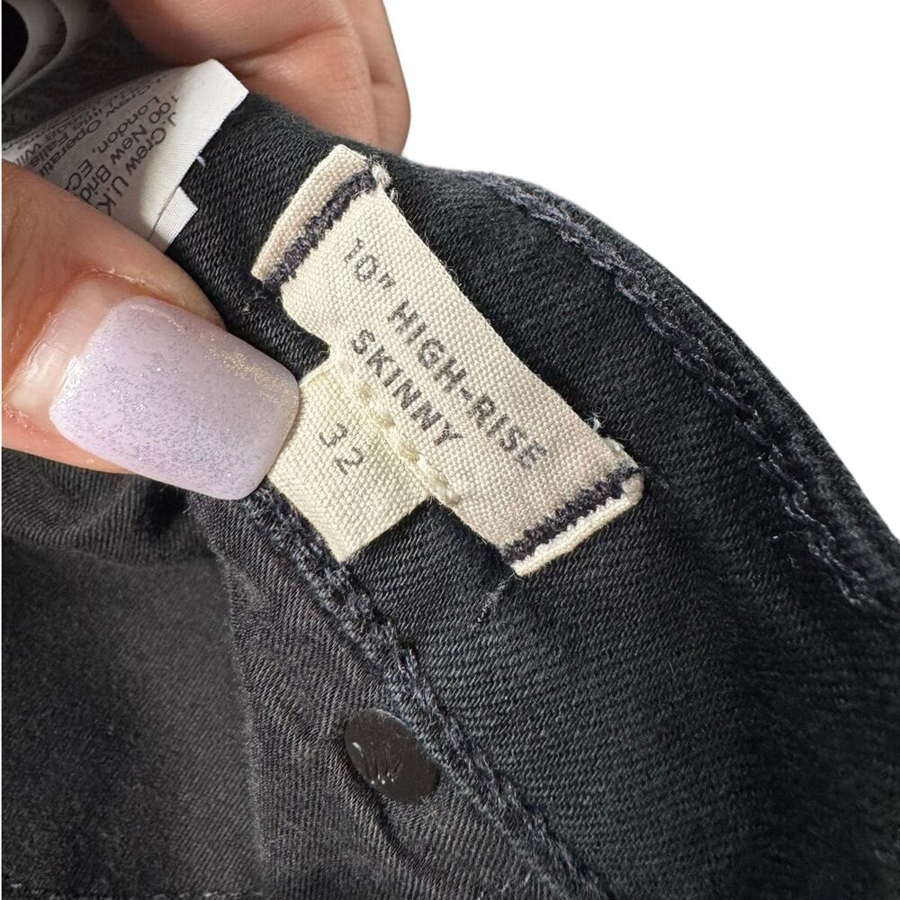 Madewell High Rise Skinny Jeans Black Stretch Denim Ankle Womens Size 32 - Picture 8 of 10